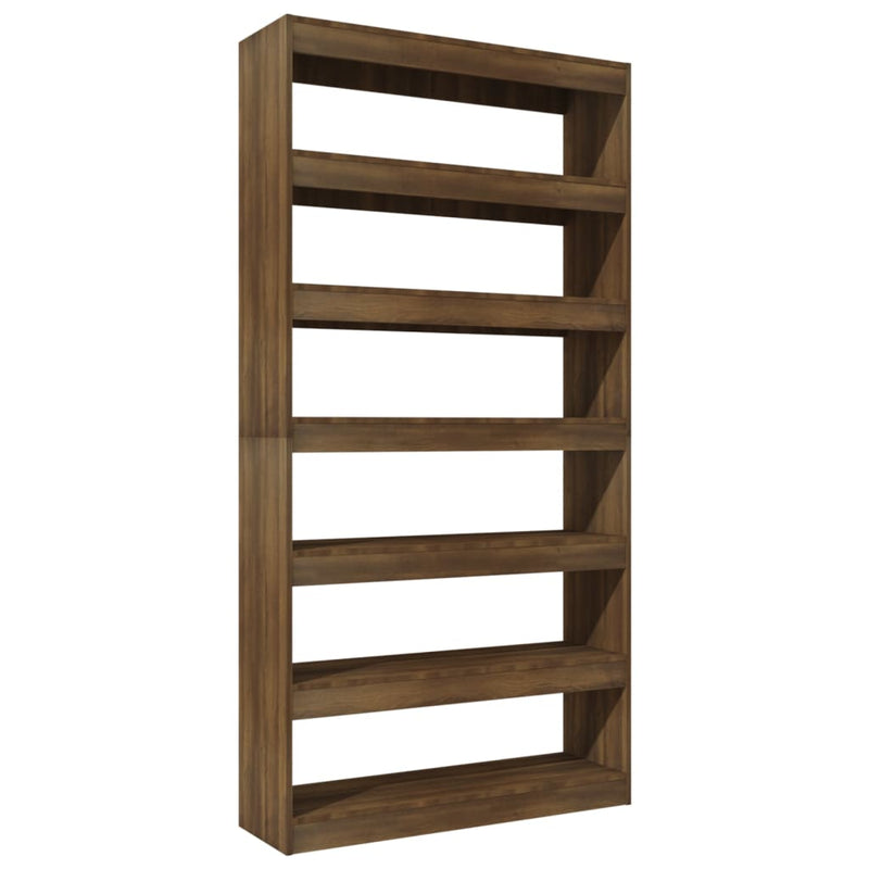 Book Cabinet/Room Divider Brown Oak 100x30x198 cm Engineered wood