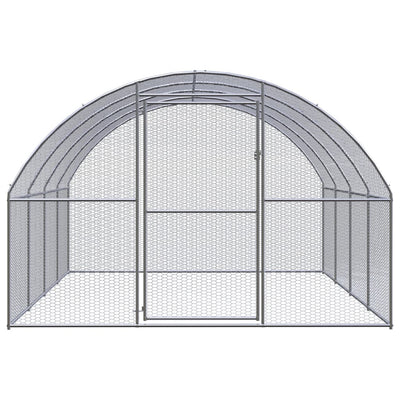 Outdoor Chicken Coop 3x4x2 m Galvanised Steel