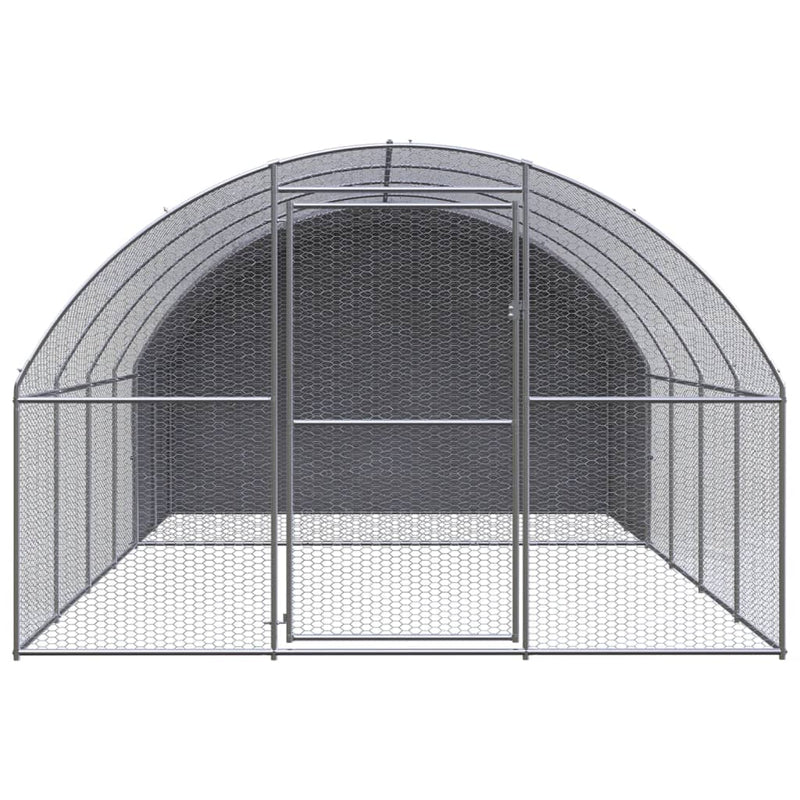 Outdoor Chicken Coop 3x4x2 m Galvanised Steel