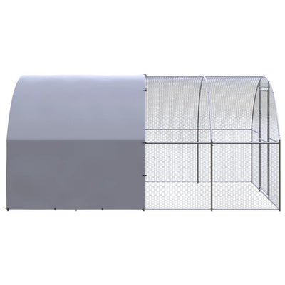 Outdoor Chicken Coop 3x4x2 m Galvanised Steel