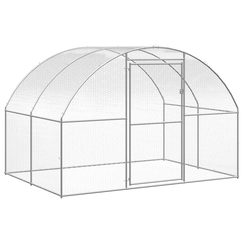 Outdoor Chicken Coop 3x4x2 m Galvanised Steel