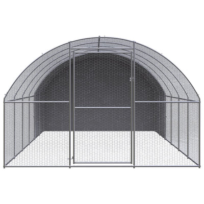 Outdoor Chicken Coop 3x6x2 m Galvanised Steel