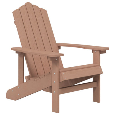 Garden Adirondack Chairs 2 pcs HDPE Brown