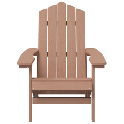 Garden Adirondack Chairs 2 pcs HDPE Brown