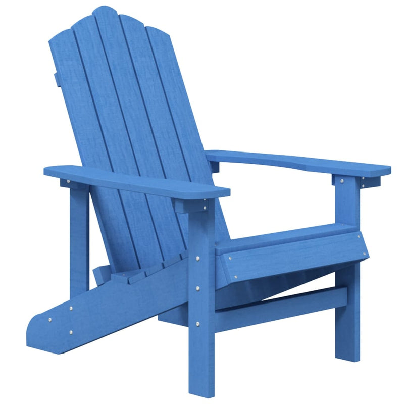 Garden Adirondack Chairs with Table HDPE Aqua Blue