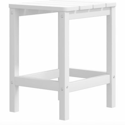 Garden Adirondack Chairs with Footstool & Table HDPE White