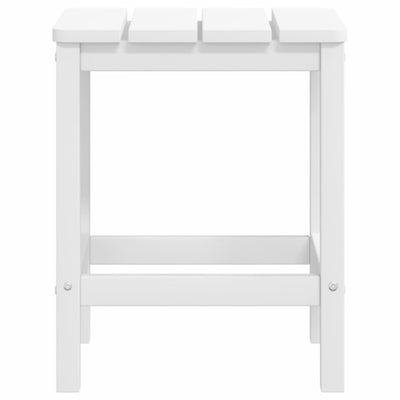 Garden Adirondack Chairs with Footstool & Table HDPE White