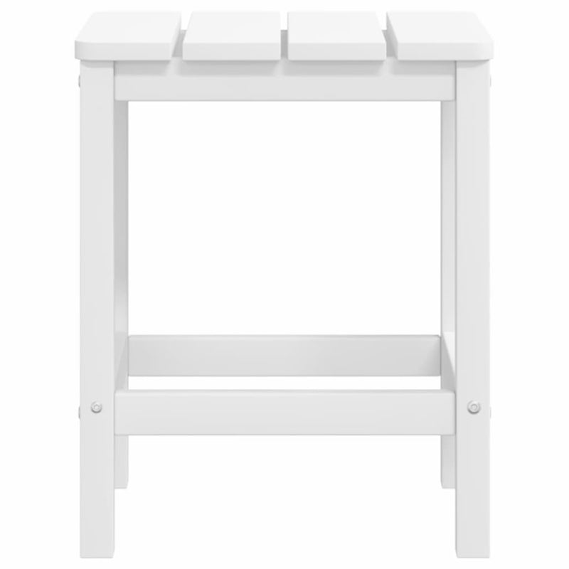 Garden Adirondack Chairs with Footstool & Table HDPE White