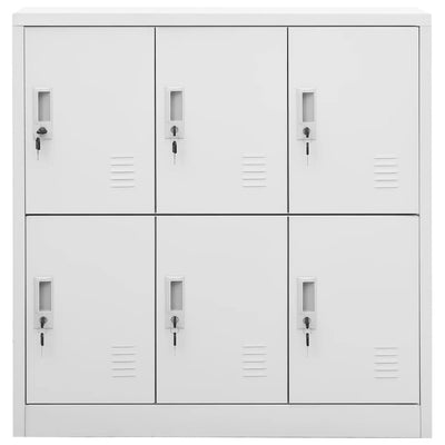 Locker Cabinets 2 pcs Light Grey 90x45x92.5 cm Steel