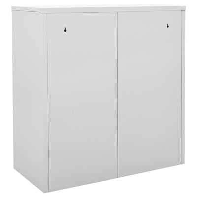 Locker Cabinets 2 pcs Light Grey and Blue 90x45x92.5 cm Steel