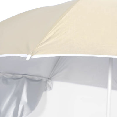 Beach Parasol with Side Walls Sand 215 cm