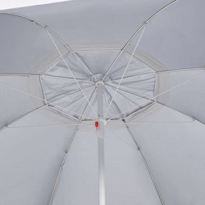 Beach Parasol with Side Walls Sand 215 cm