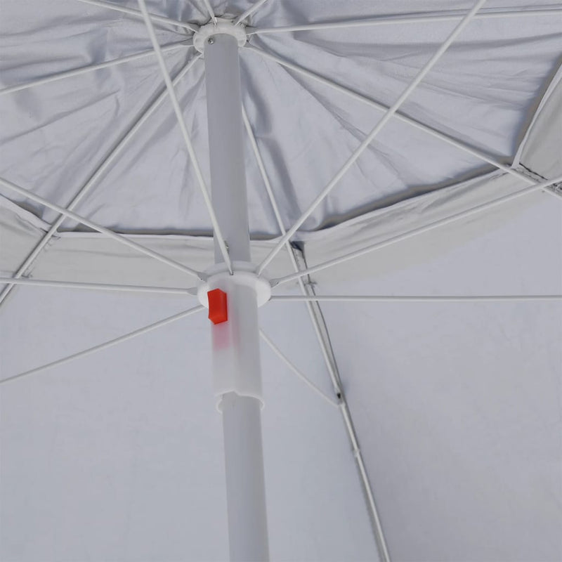 Beach Parasol with Side Walls Sand 215 cm