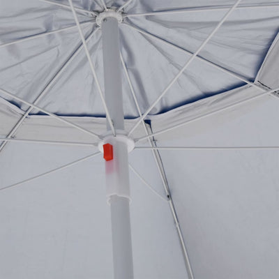 Beach Parasol with Side Walls Blue 215 cm