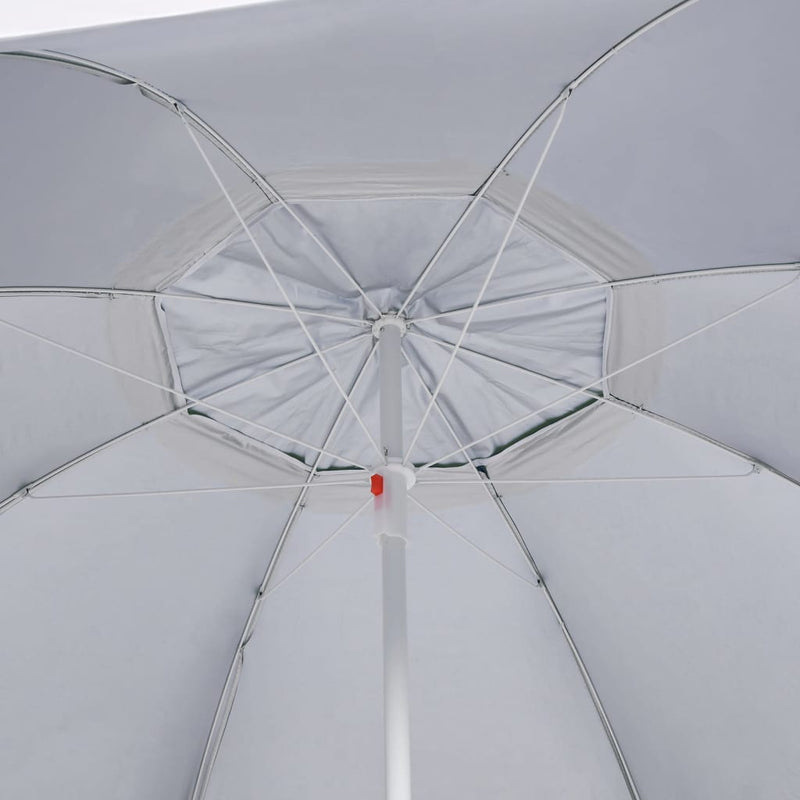 Beach Parasol with Side Walls Green 215 cm