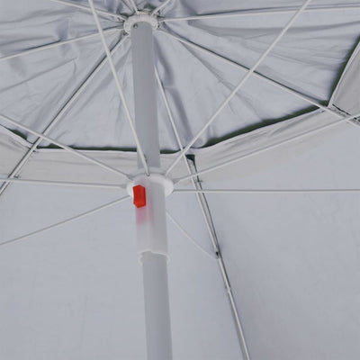 Beach Parasol with Side Walls Green 215 cm