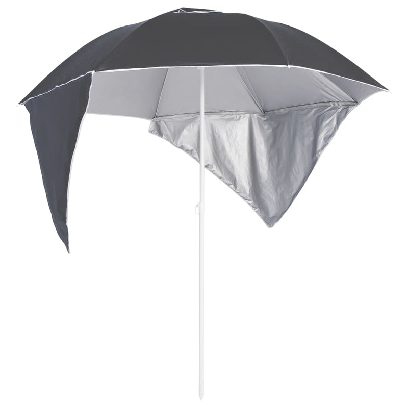 Beach Parasol with Side Walls Anthracite 215 cm