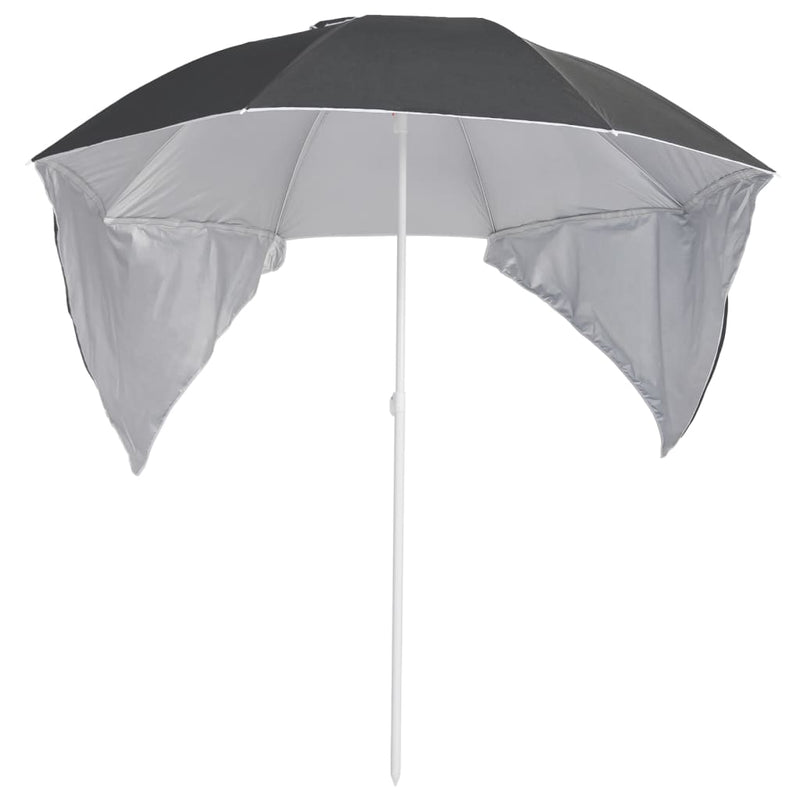 Beach Parasol with Side Walls Anthracite 215 cm