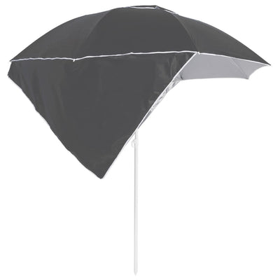 Beach Parasol with Side Walls Anthracite 215 cm