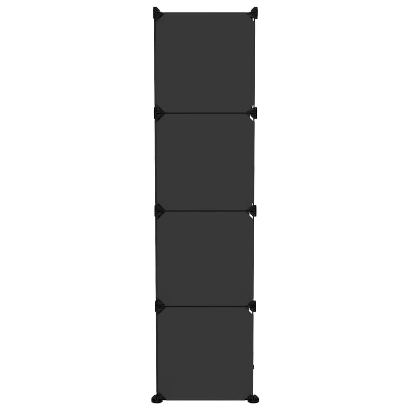 Storage Cube Organiser with 9 Cubes Black PP