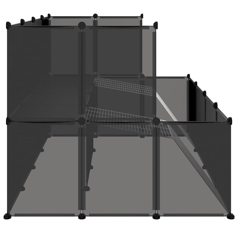 Small Animal Cage Black 143x107x93 cm PP and Steel