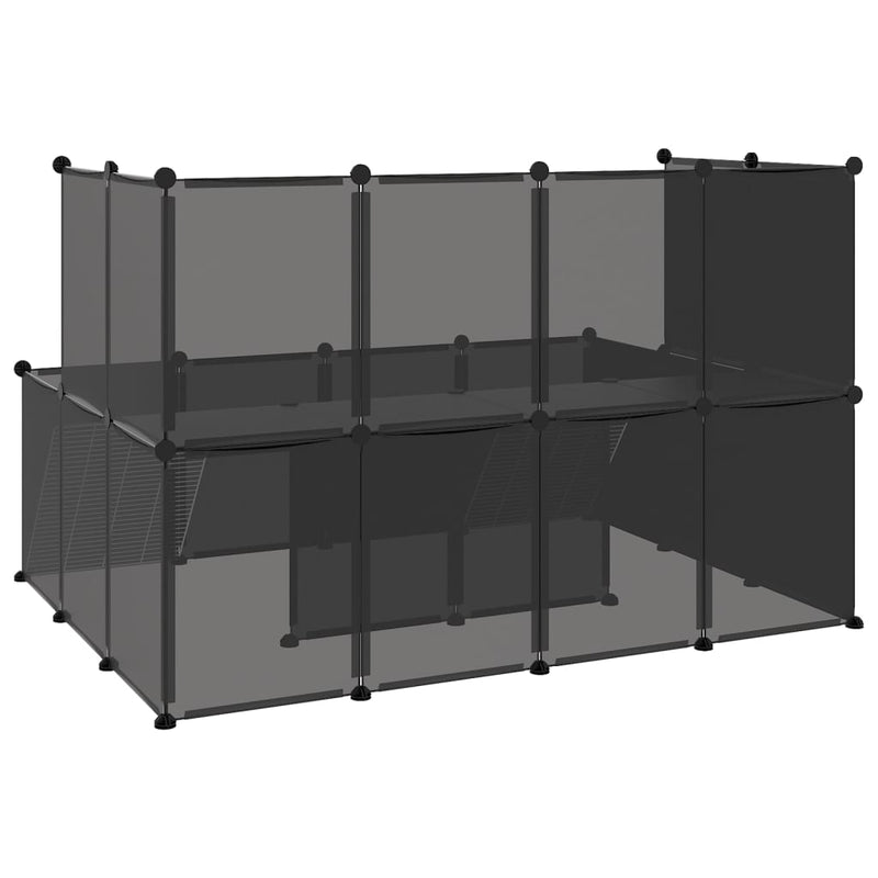 Small Animal Cage Black 143x107x93 cm PP and Steel