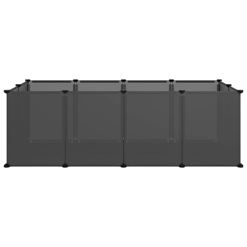 Small Animal Cage Black 144x74x46.5 cm PP and Steel