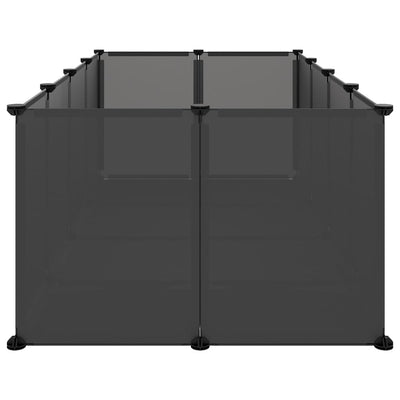 Small Animal Cage Black 144x74x46.5 cm PP and Steel