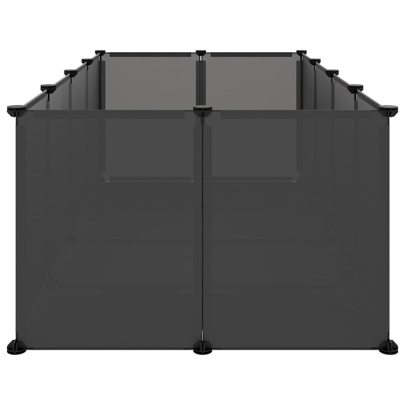 Small Animal Cage Black 144x74x46.5 cm PP and Steel