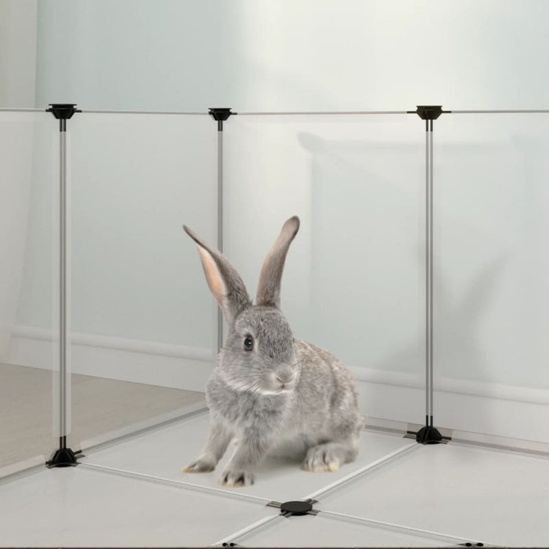 Small Animal Cage Transparent 144x74x46.5 cm PP and Steel