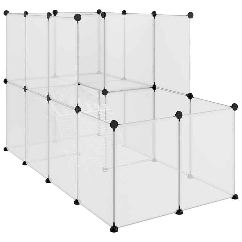 Small Animal Cage Transparent 142x74x93 cm PP and Steel