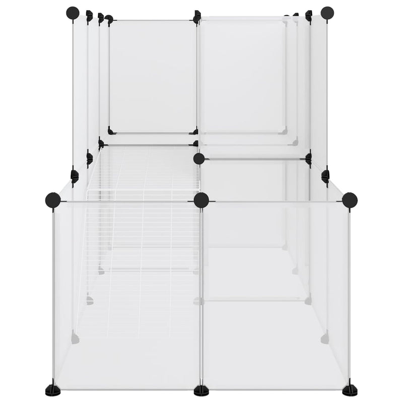 Small Animal Cage Transparent 142x74x93 cm PP and Steel