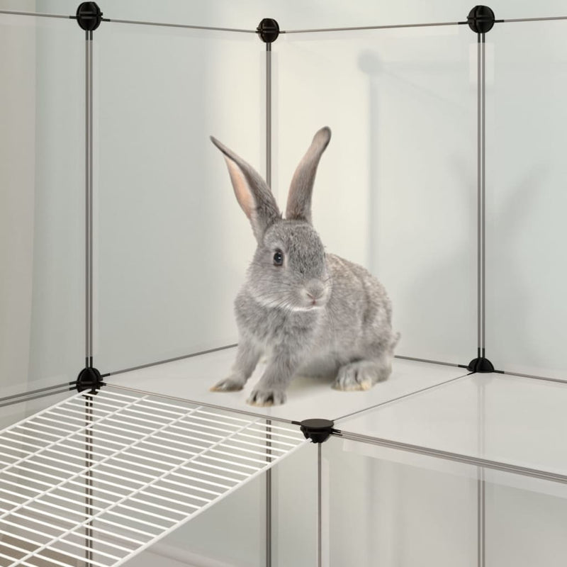 Small Animal Cage Transparent 142x74x93 cm PP and Steel