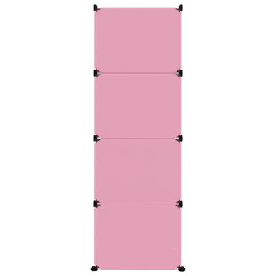 Cube Storage Cabinet for Kids with 12 Cubes Pink PP