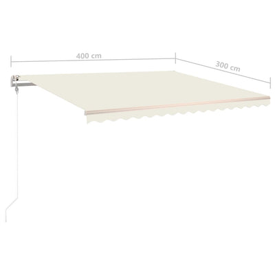 Automatic Retractable Awning 400x300 cm Cream