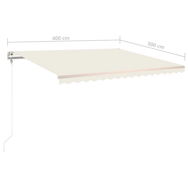 Automatic Retractable Awning 400x300 cm Cream