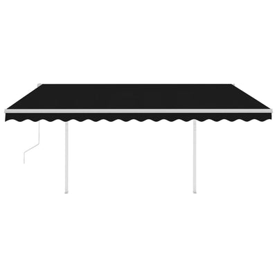 Automatic Retractable Awning with Posts 4x3 m Anthracite