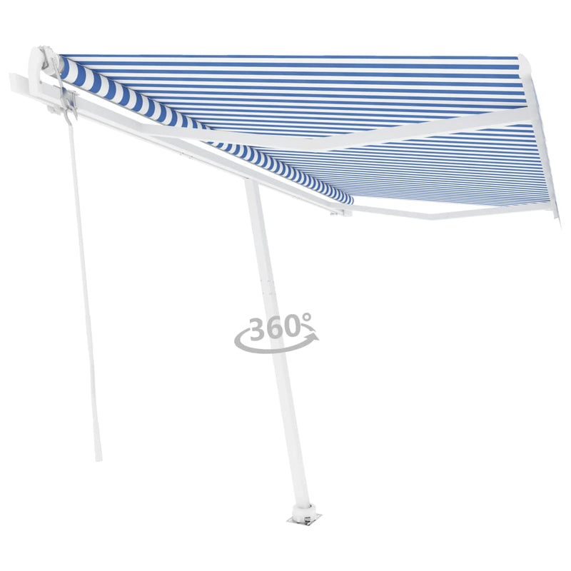 Freestanding Automatic Awning 400x300cm Blue/White