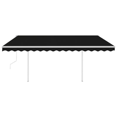 Automatic Retractable Awning with Posts 4.5x3 m Anthracite