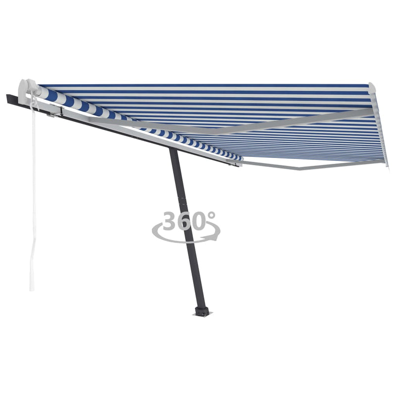 Freestanding Automatic Awning 400x300cm Blue/White