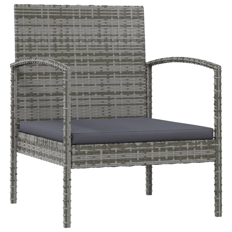 16 Piece Garden Lounge Set with Cushions Poly Rattan Grey