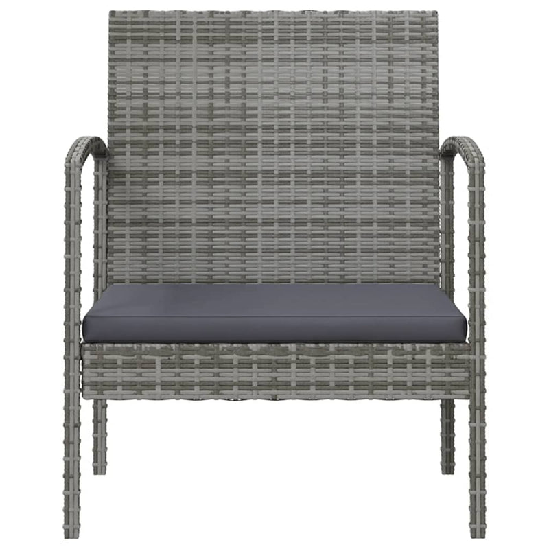 16 Piece Garden Lounge Set with Cushions Poly Rattan Grey