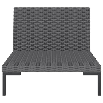 Garden Sofas 2pcs with Cushions Half Round Poly Rattan