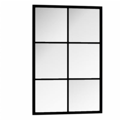 Wall Mirror Black 60x40 cm Metal