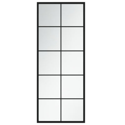 Wall Mirror Black 100x40 cm Metal