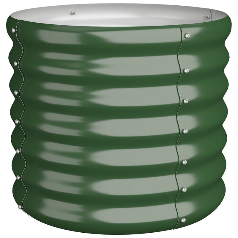 Garden Planter Powder-coated Steel 40x40x36 cm Green