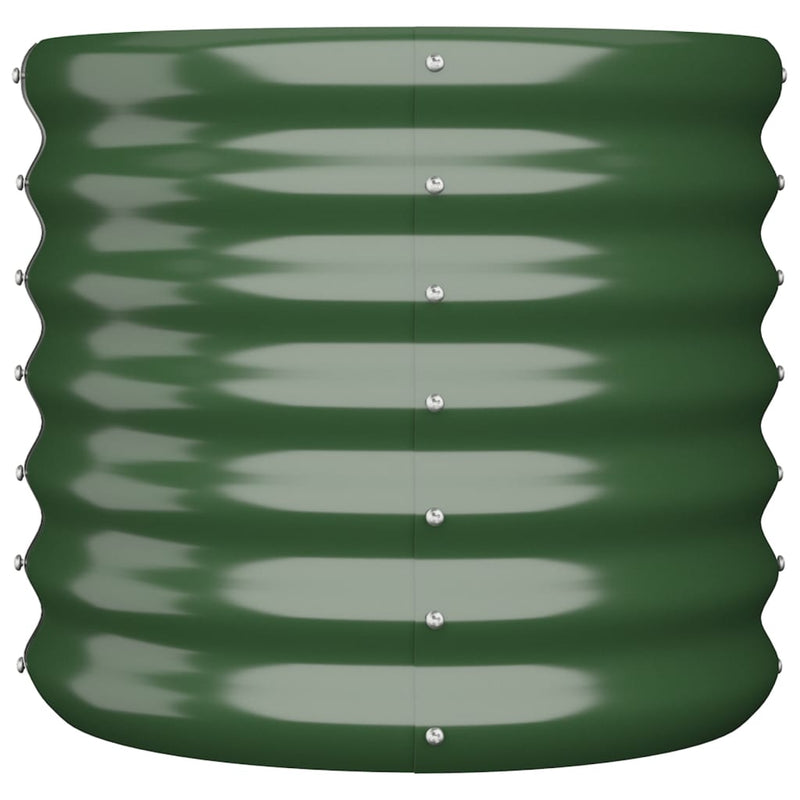 Garden Planter Powder-coated Steel 40x40x36 cm Green