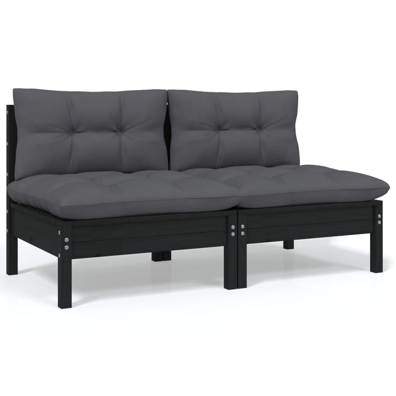 13 Piece Garden Lounge Set with Anthracite Cushions Pinewood