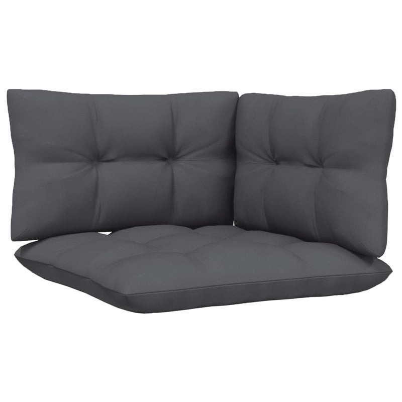 9 Piece Garden Lounge Set with Anthracite Cushions Pinewood