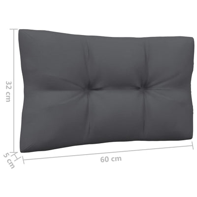 3-Seater Garden Sofa with Anthracite Cushions Solid Pinewood